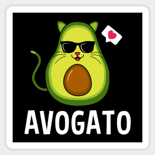 Cute Avogato Cat Gift For Avocado Lover Sticker